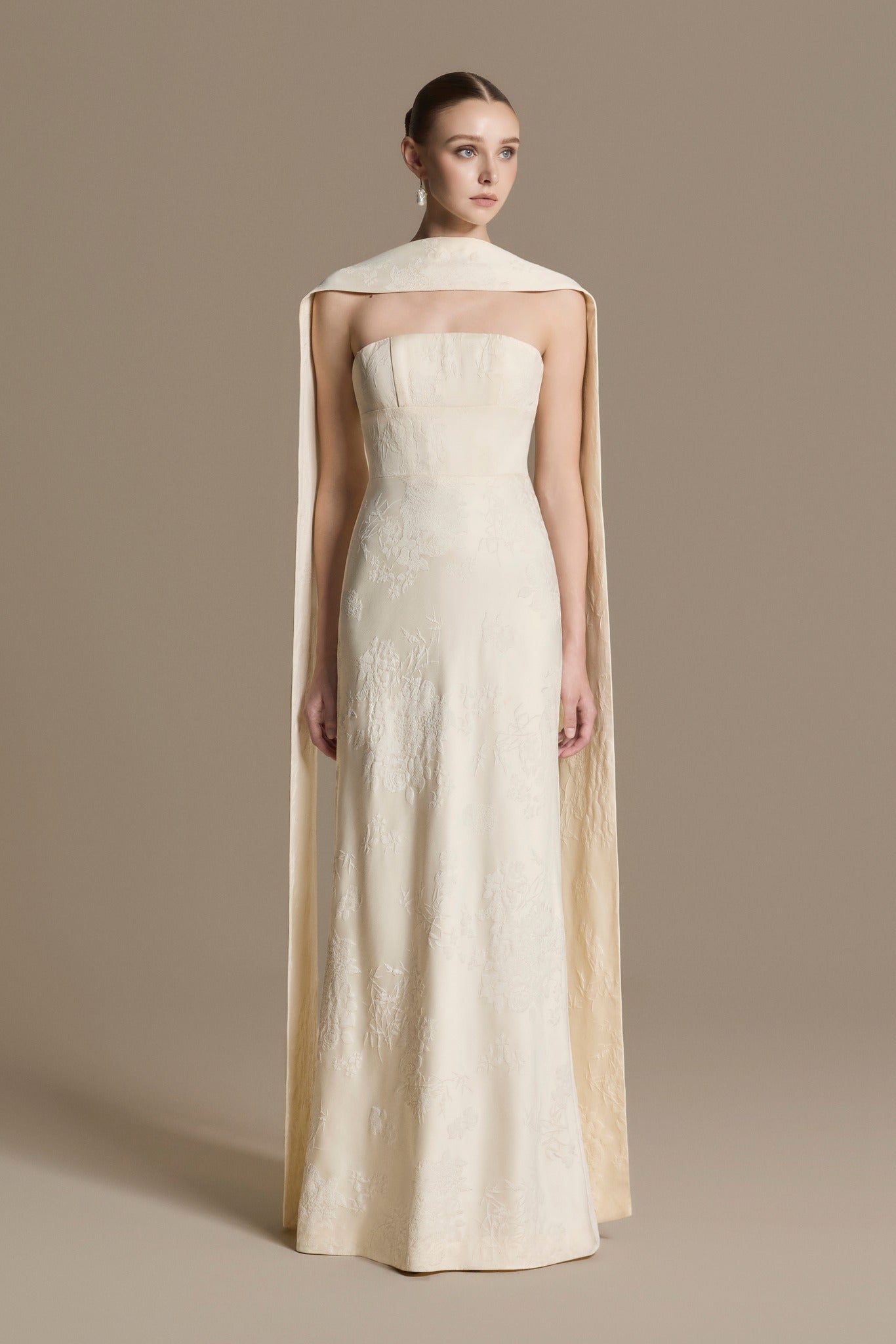 Fluid Brocade Dress S