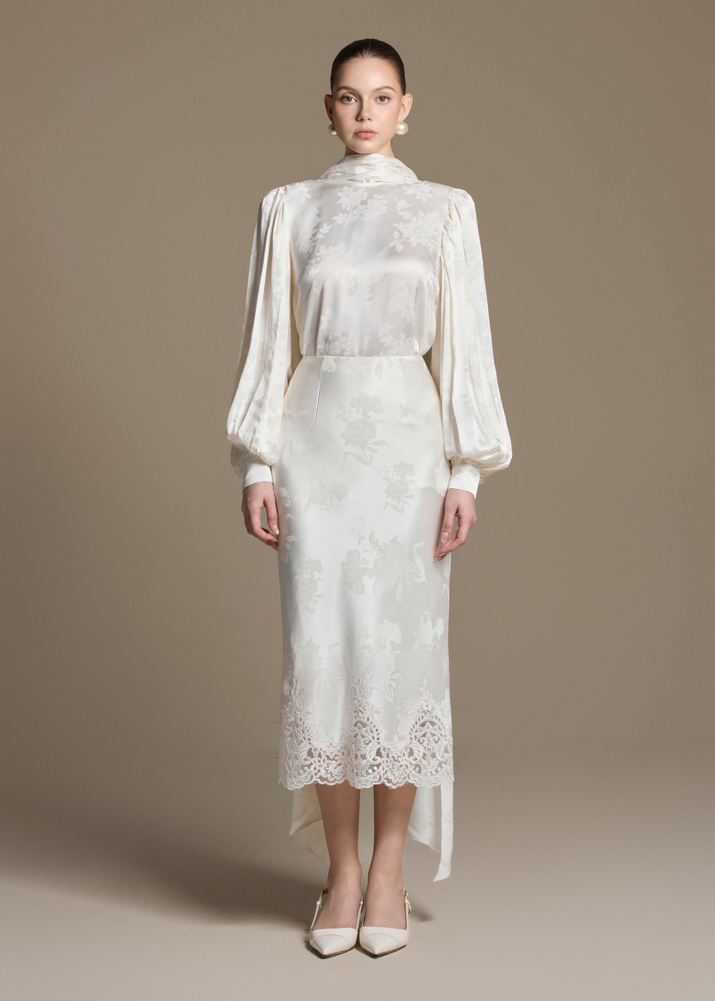 Contour Silk Skirt