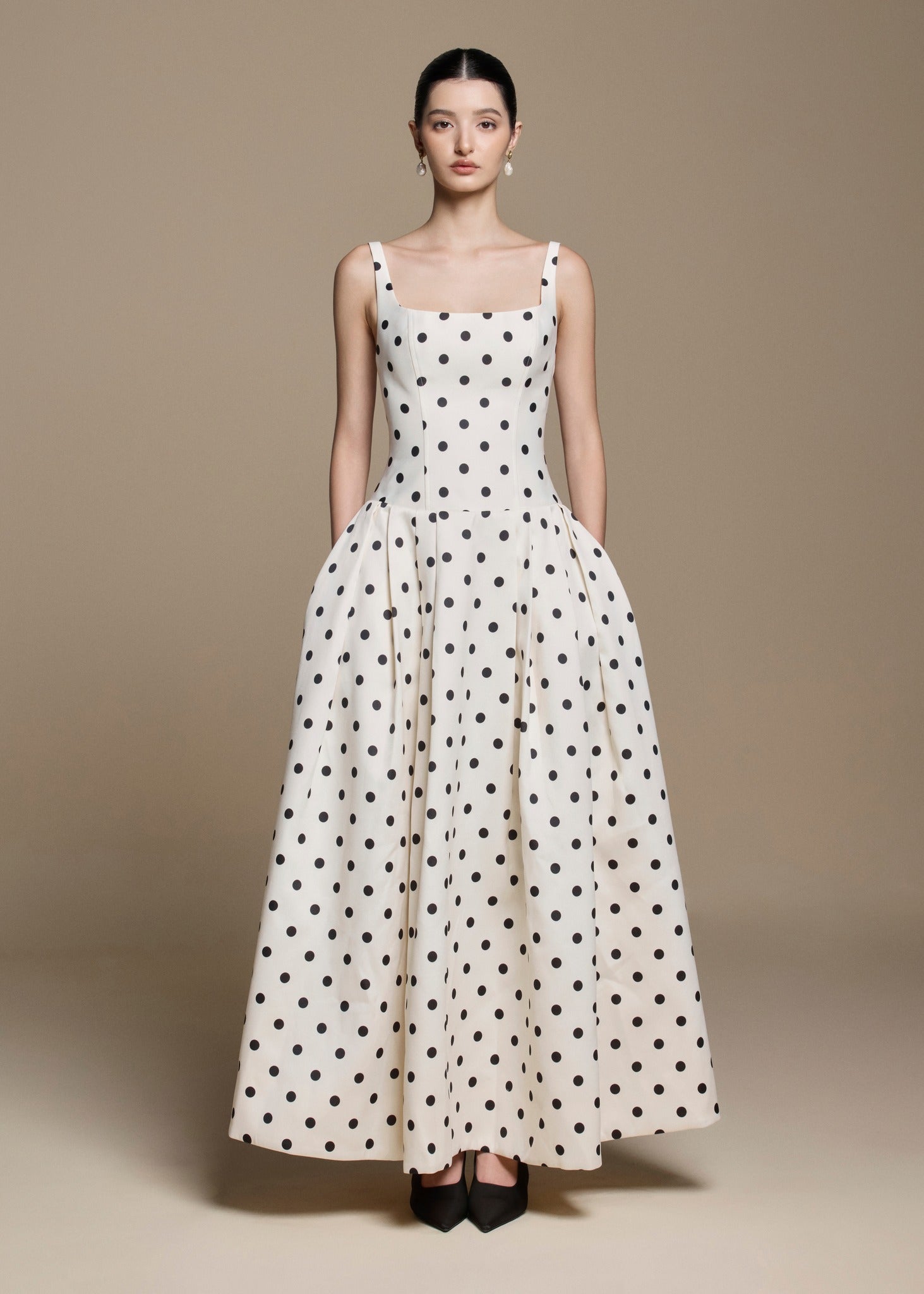 Leilani Pleated Taffeta Dress — HUONG