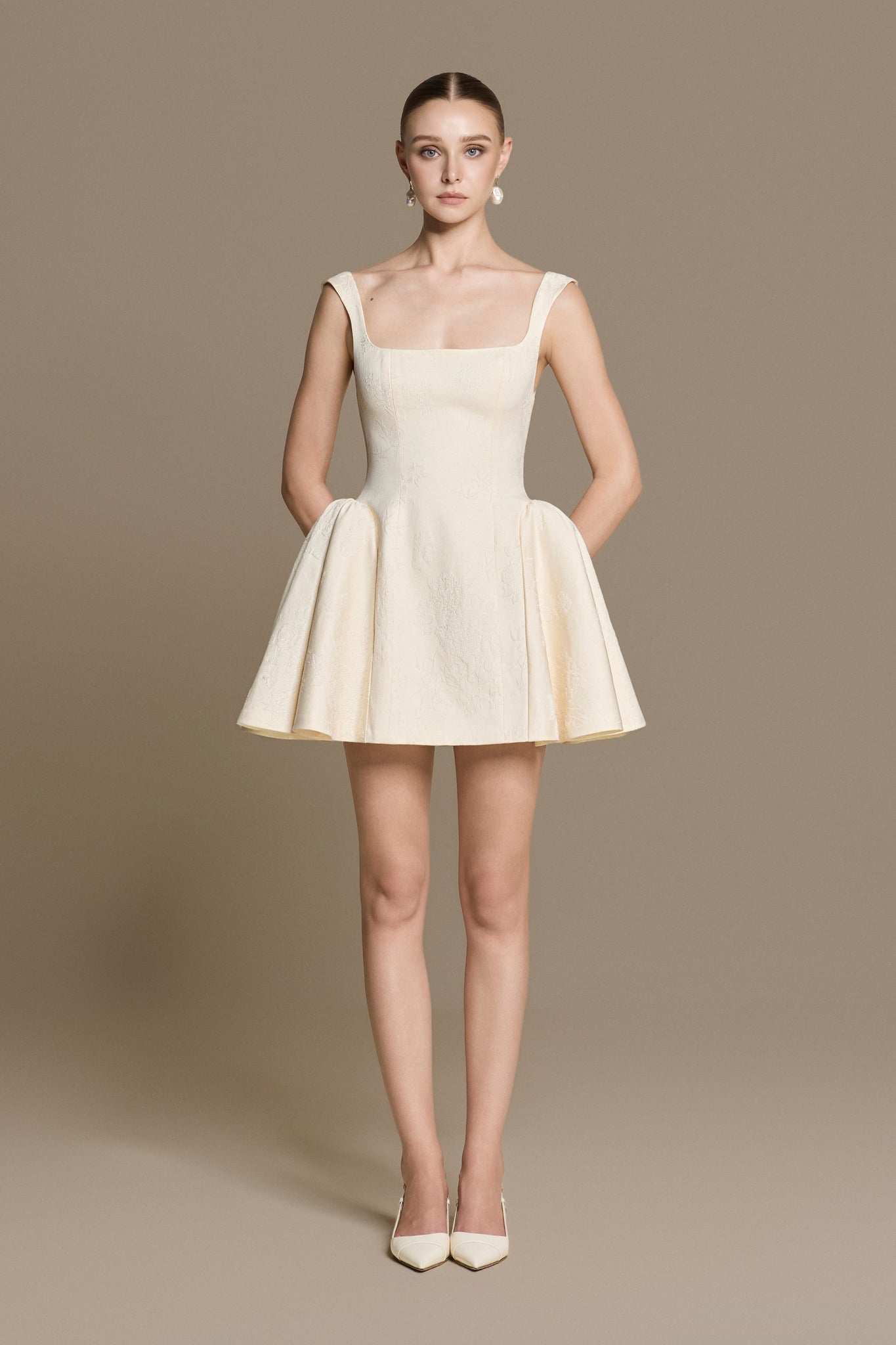 Petal Brocade Dress M Petal Brocade Dress M