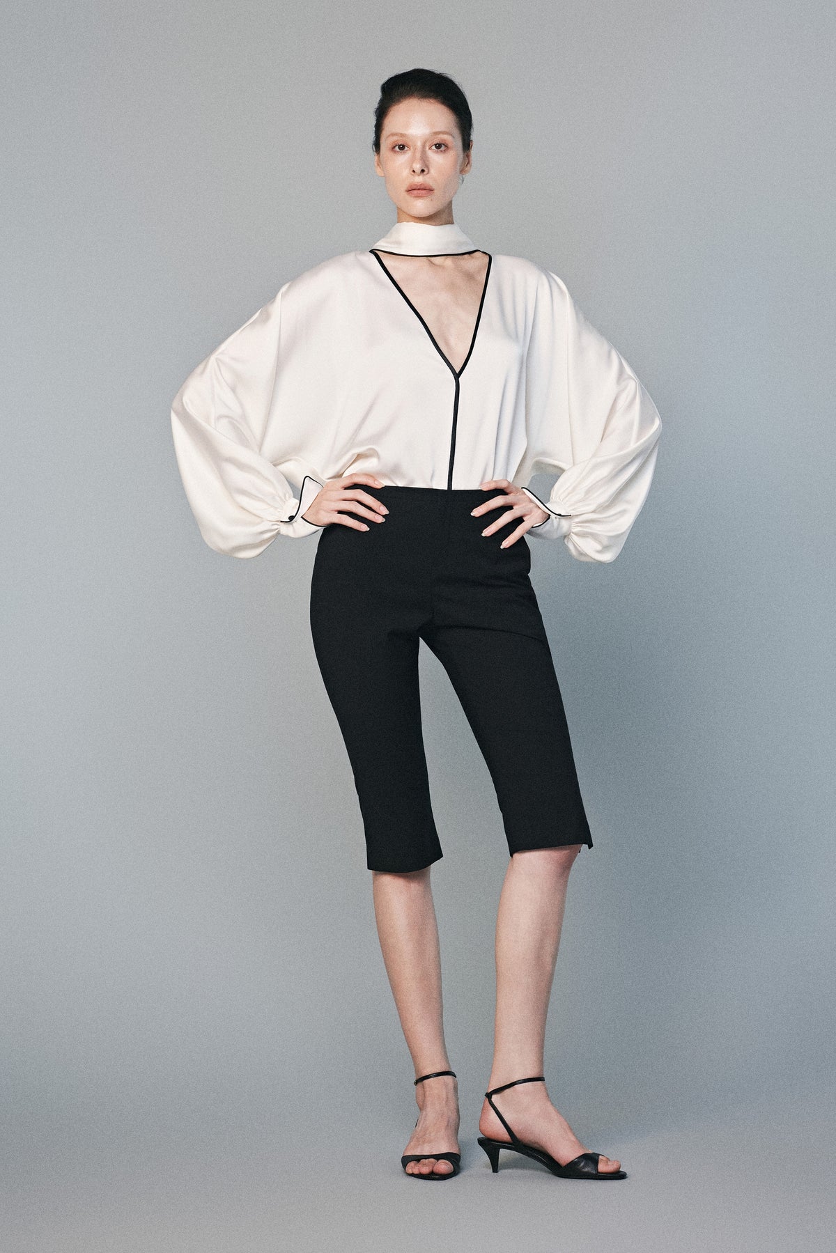 Leisure Black-trimmed Silk Blouse | 03-leisure-black-trimmed-silk-blouse