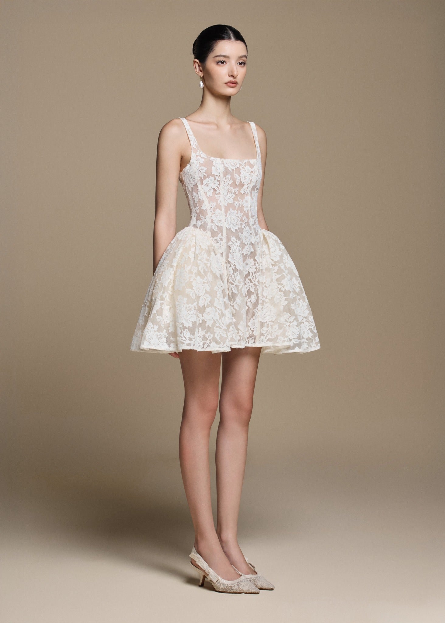 Rosalie Lace Mini Dress — HUONG