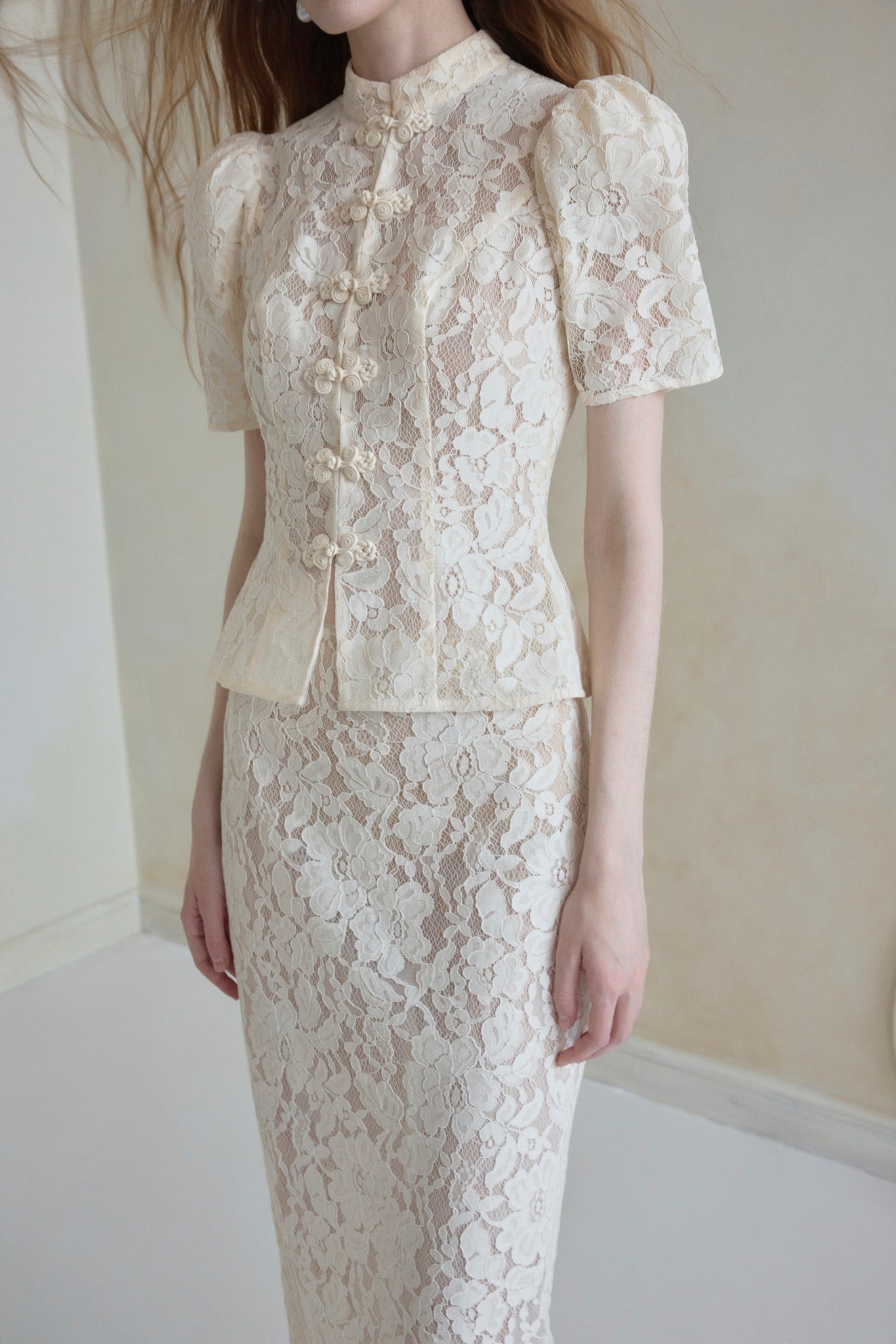 Clementine Hand-Knotted Lace Top — HUONG