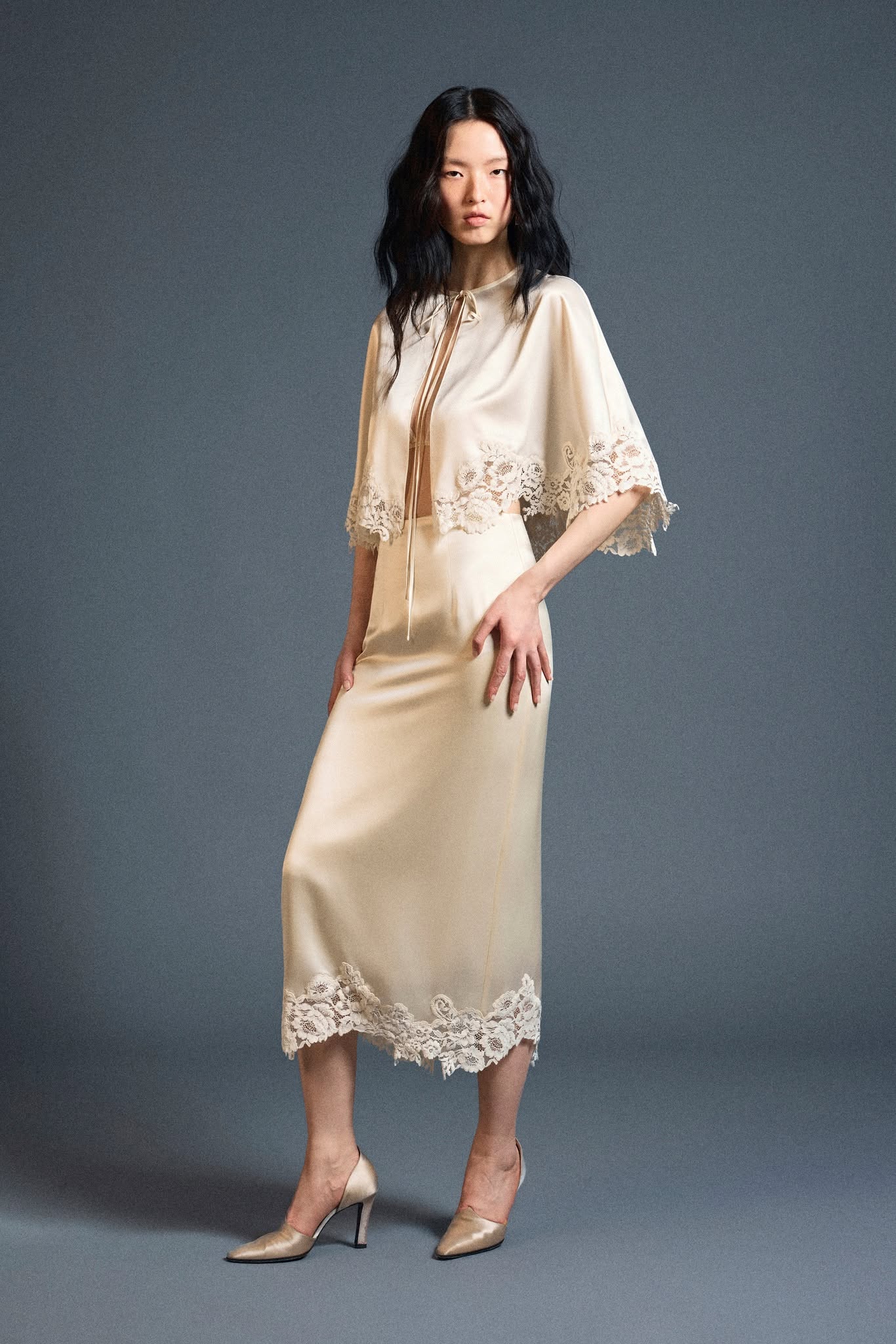Velour Silk Cape
