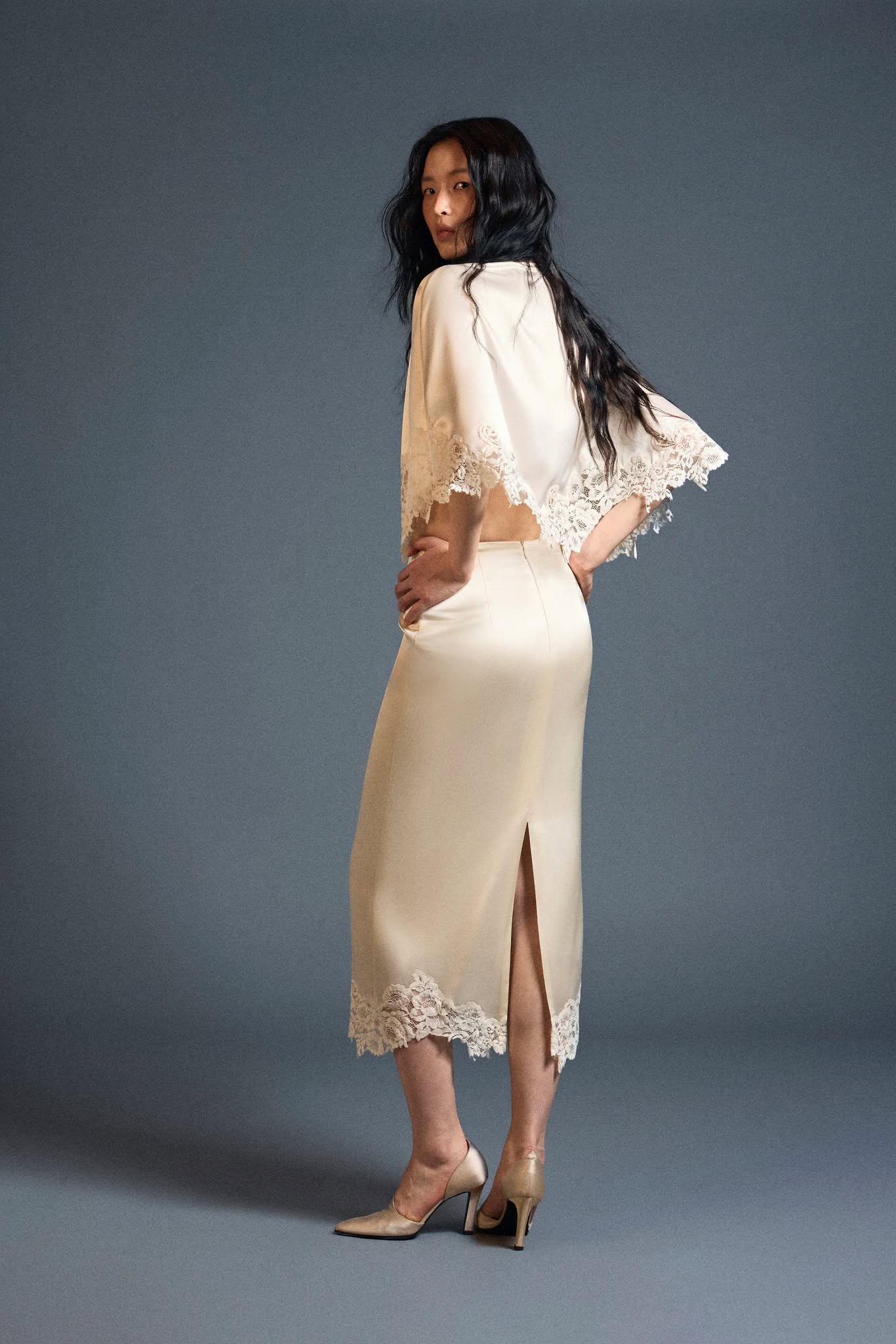 Velour Silk Skirt