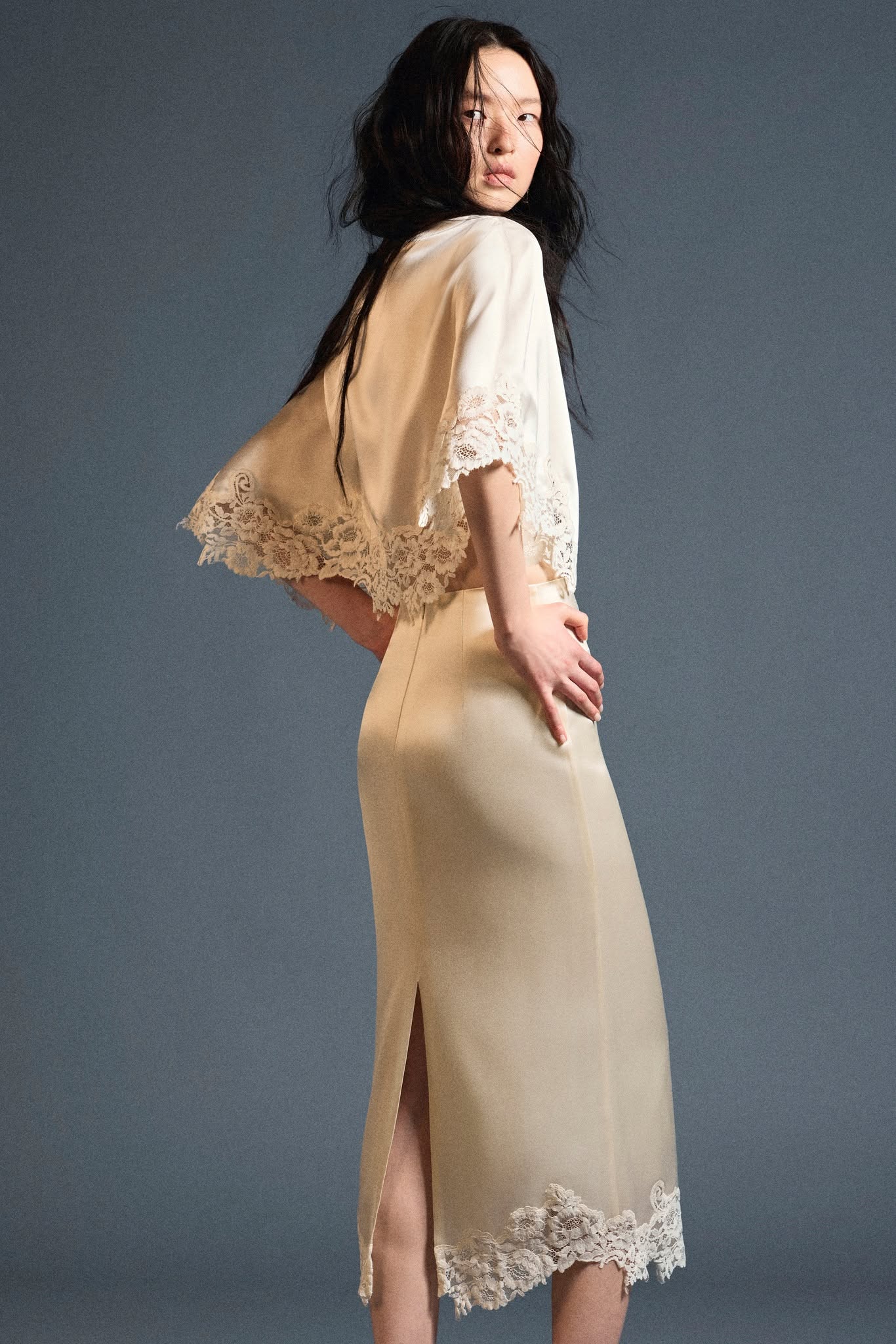 Velour Silk Cape