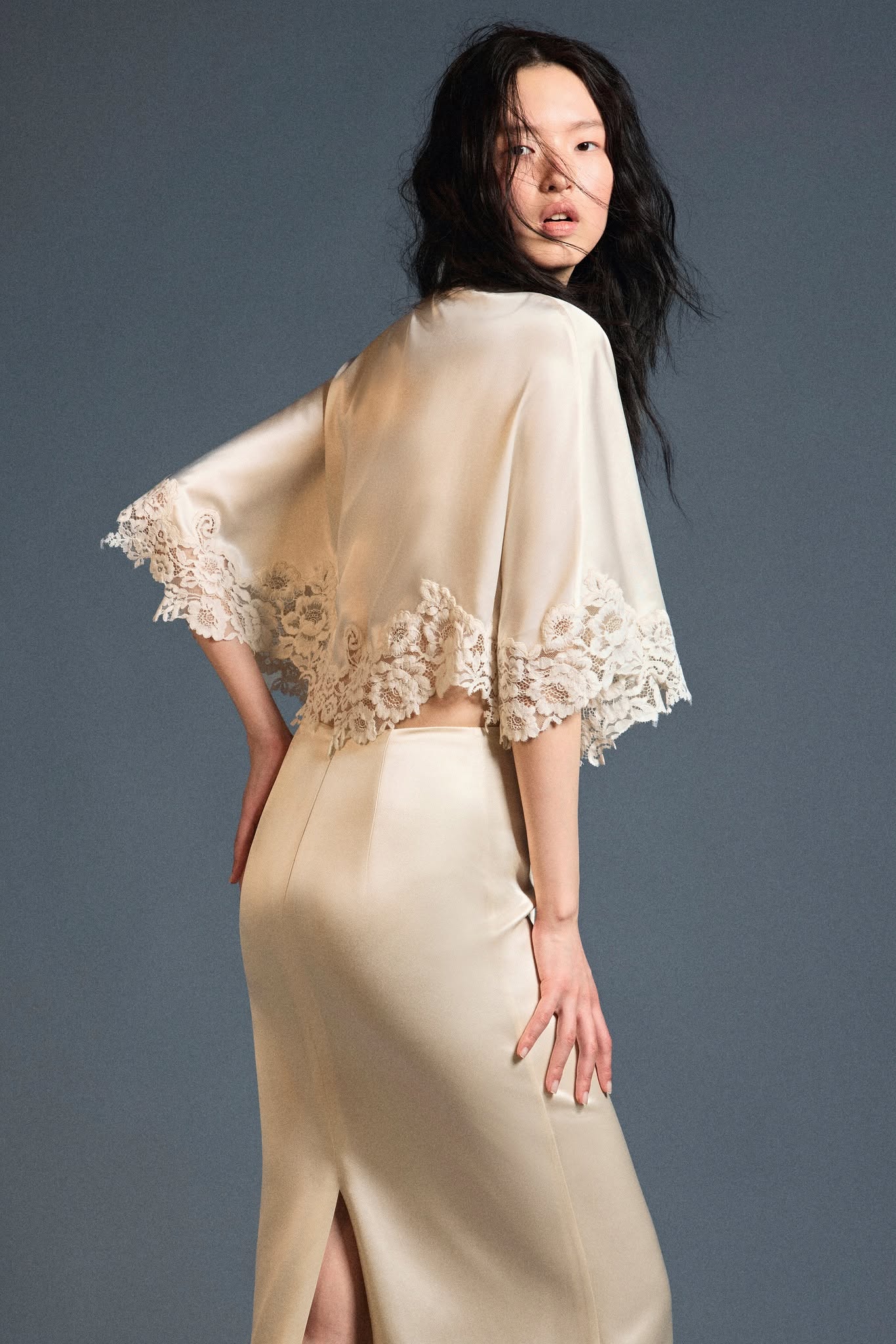 Velour Silk Cape