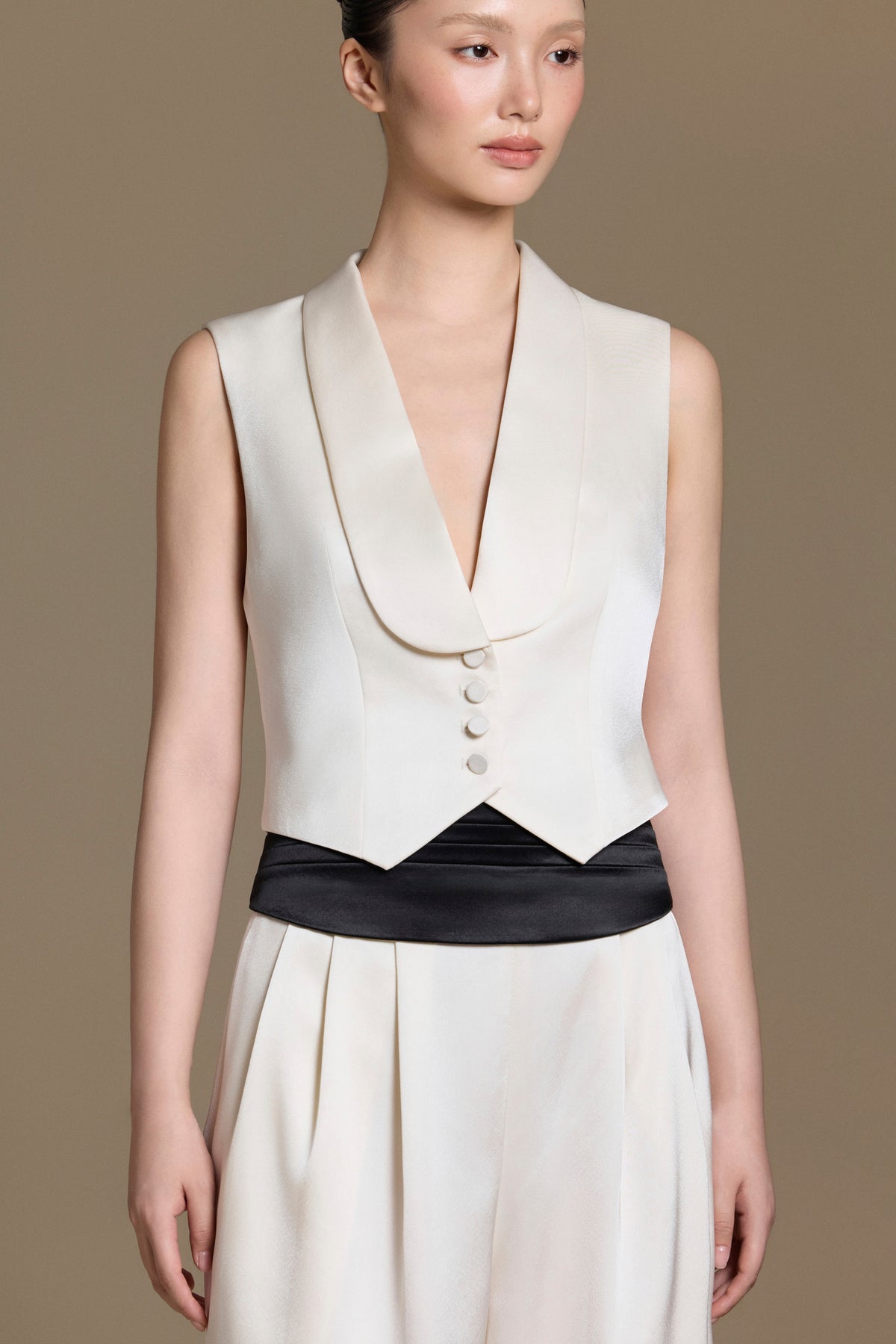 Silken Black Cummerbund | Catalogue 01
