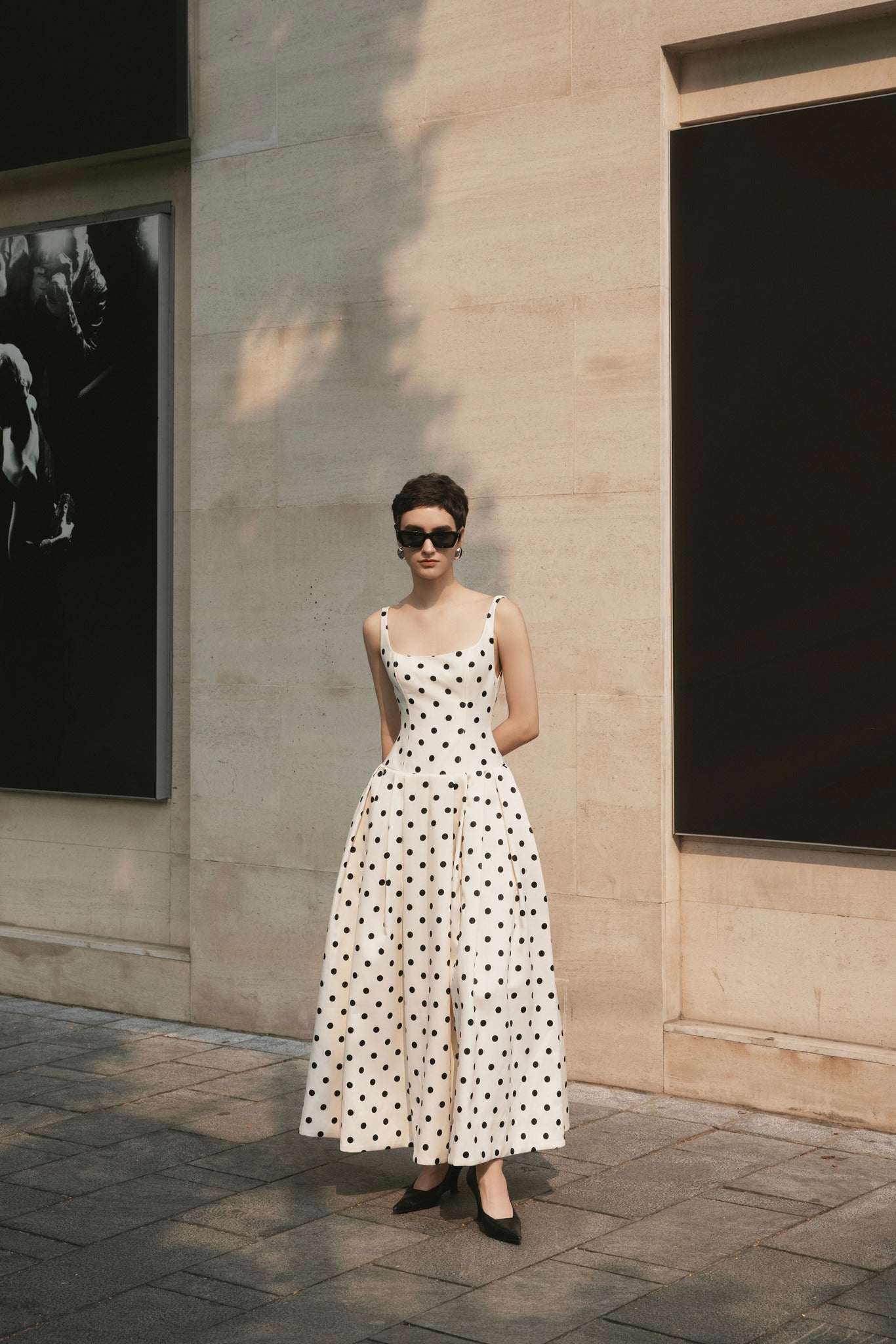 Leilani Pleated Taffeta Dress — HUONG
